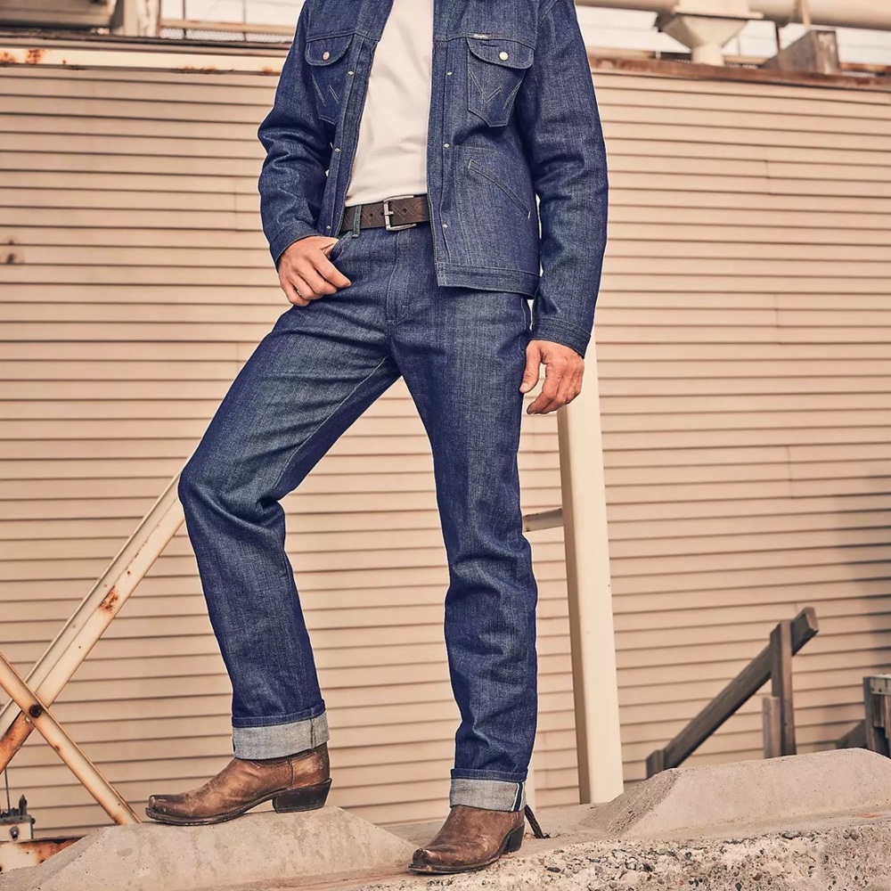 Wrangler 13MWZ Cowboy Cut Original Fit Men's Jeans Rigid Indigo Denim | 37X36 | - Picture 3 of 10